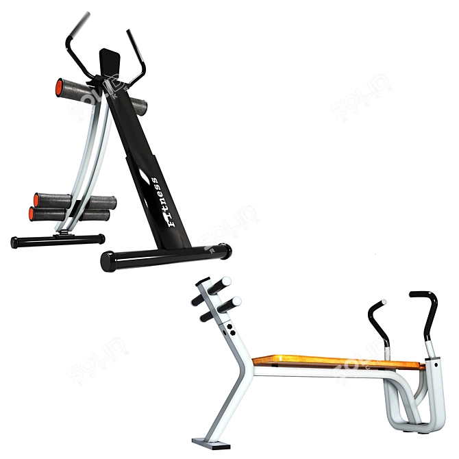  3D Gym Equipment Model [562K] 3D model image 4