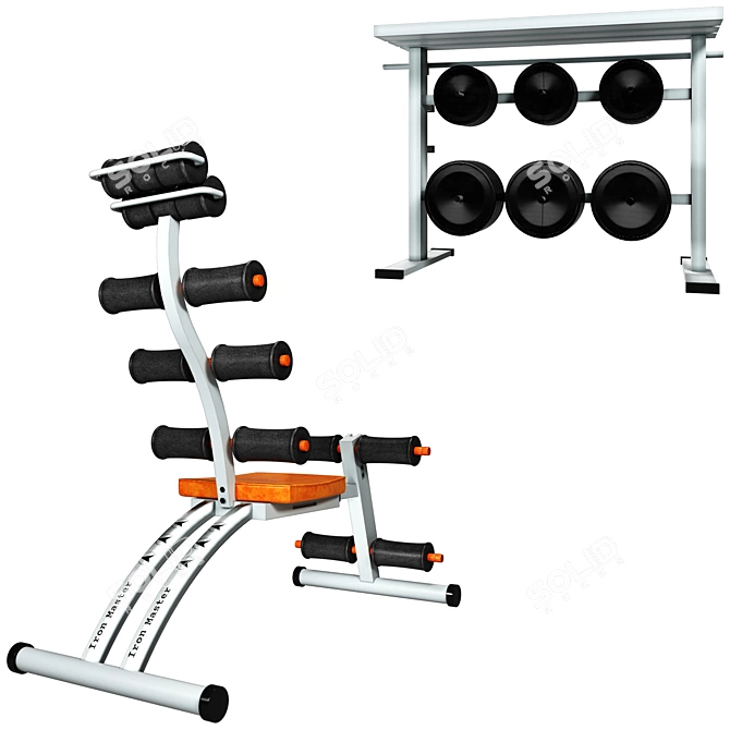 Realistic 3D Gym Equipment Model 3D model image 4