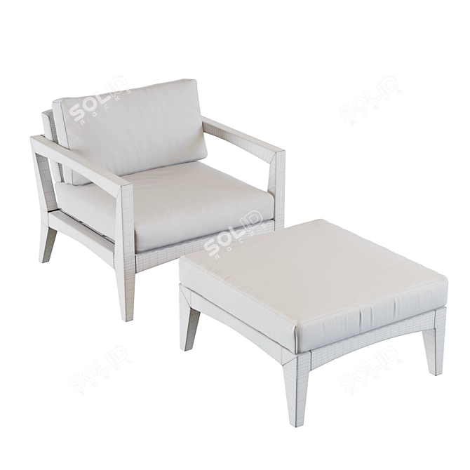 Zenhit Teak Lounge Set 3D model image 4