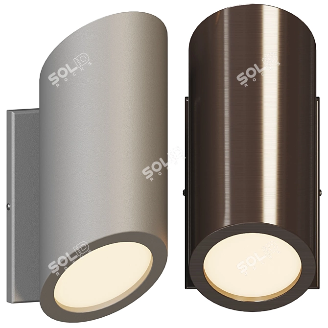 Elegant Up/Down Outdoor Sconce 3D model image 1