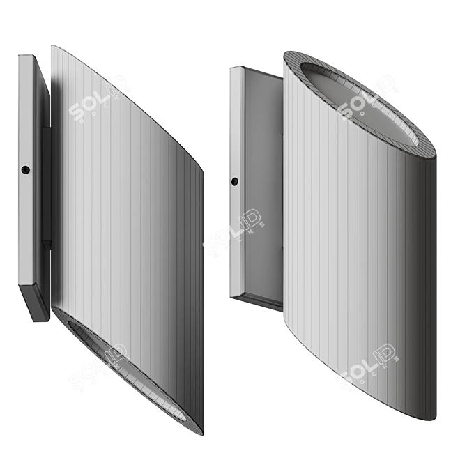 Elegant Up/Down Outdoor Sconce 3D model image 4