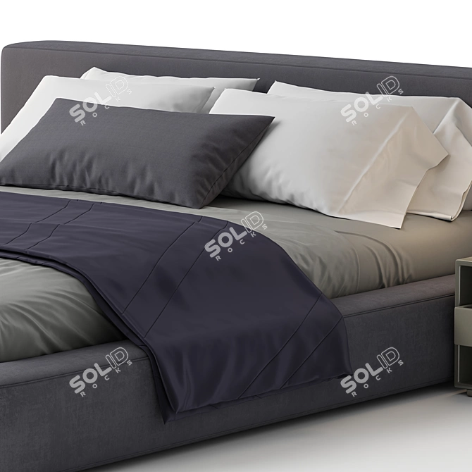  RH Cloud Platform Bed: Modern Design 3D model image 3