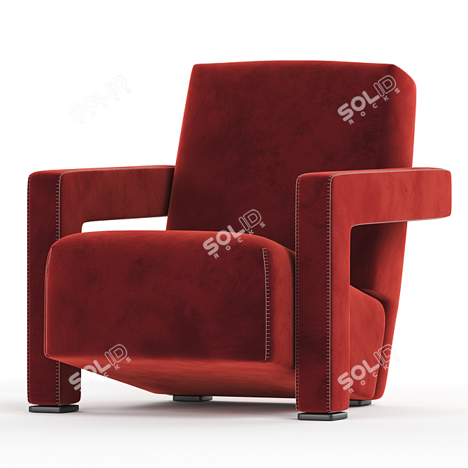 Modern Fabric Armchair Utrecht 2017 3D model image 2