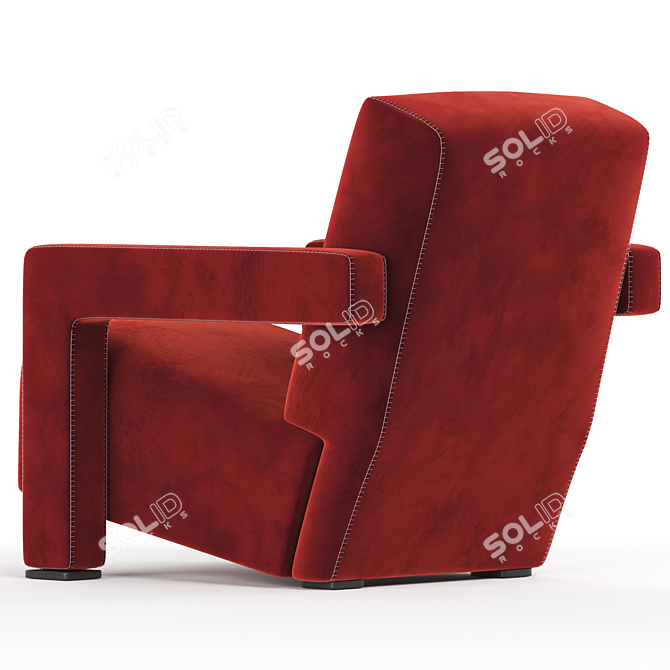 Modern Fabric Armchair Utrecht 2017 3D model image 3