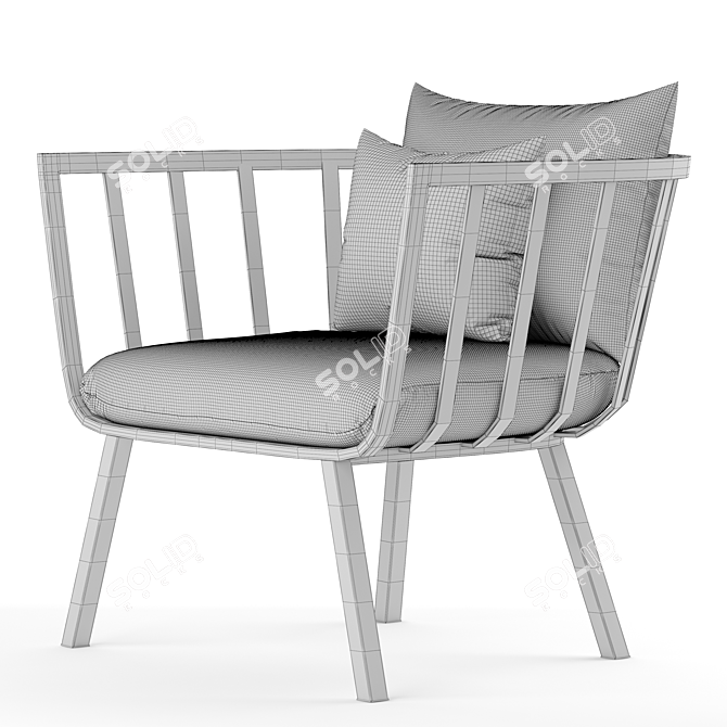 Riverside Alum Patio Chair Set 3D model image 4