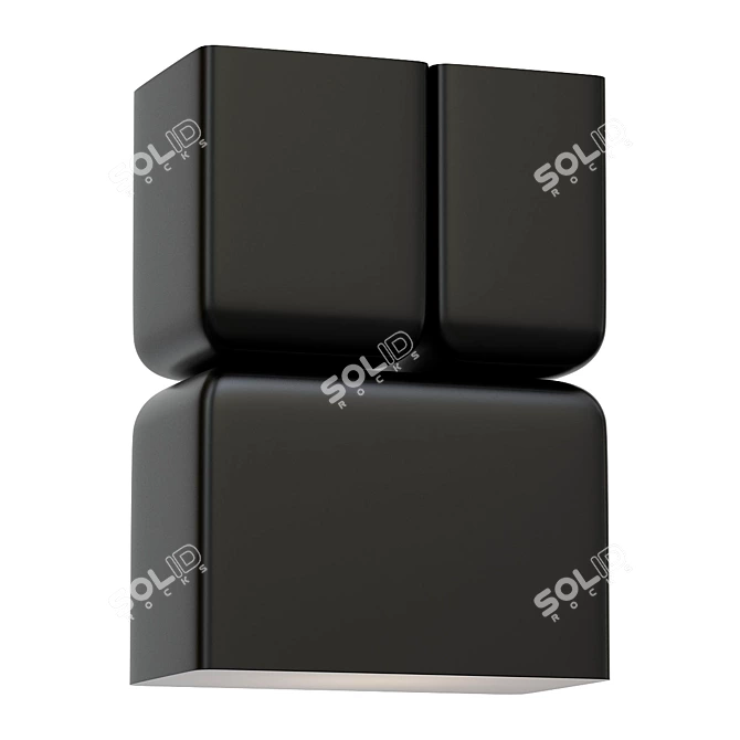 Modern LED Aluminum Wall Lamp 3D model image 1