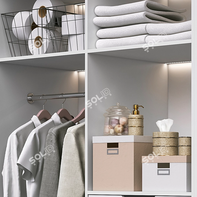 Laundry and Bathroom Cabinet Set 3D model image 2