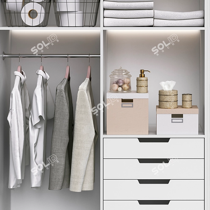 Laundry and Bathroom Cabinet Set 3D model image 3