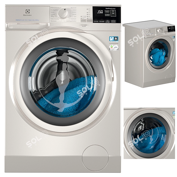 Electrolux EW7WR447W Washer-Dryer Combo 3D model image 1