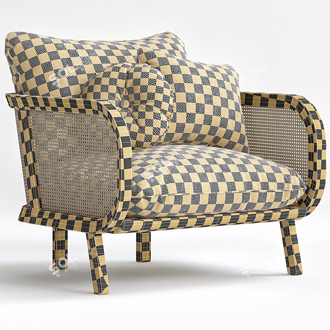 BuzziCane Armchair 3D Model V-Ray 3D model image 3