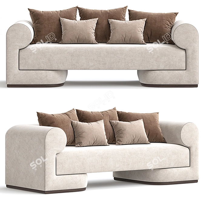 Realistic 3DS Max Sofa Model 3D model image 1