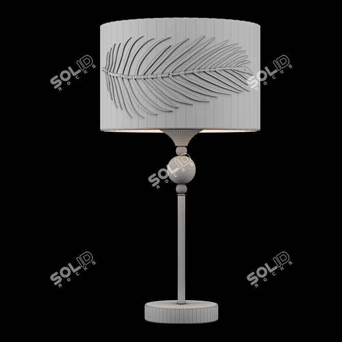 Golden Palm Table Lamp Entwined 3D model image 4