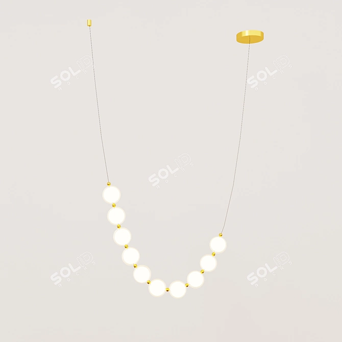 Elegant 150cm Hanging Coral Lamp 3D model image 1