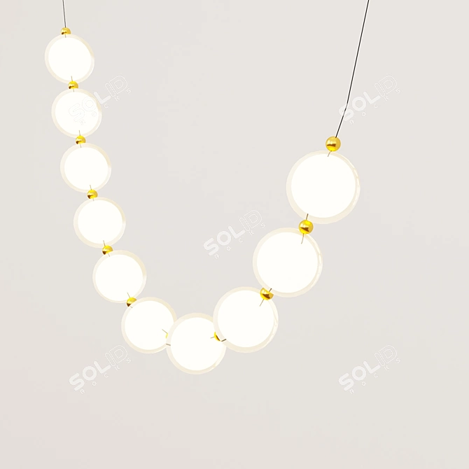 Elegant 150cm Hanging Coral Lamp 3D model image 2