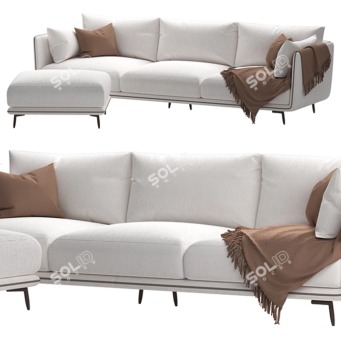 Stylish Nube Jeo Sofa Model 3D model image 3