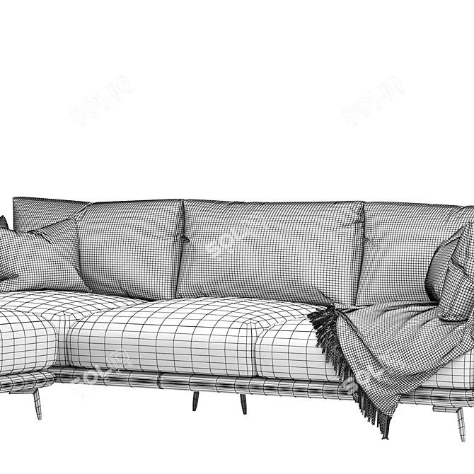 Stylish Nube Jeo Sofa Model 3D model image 5