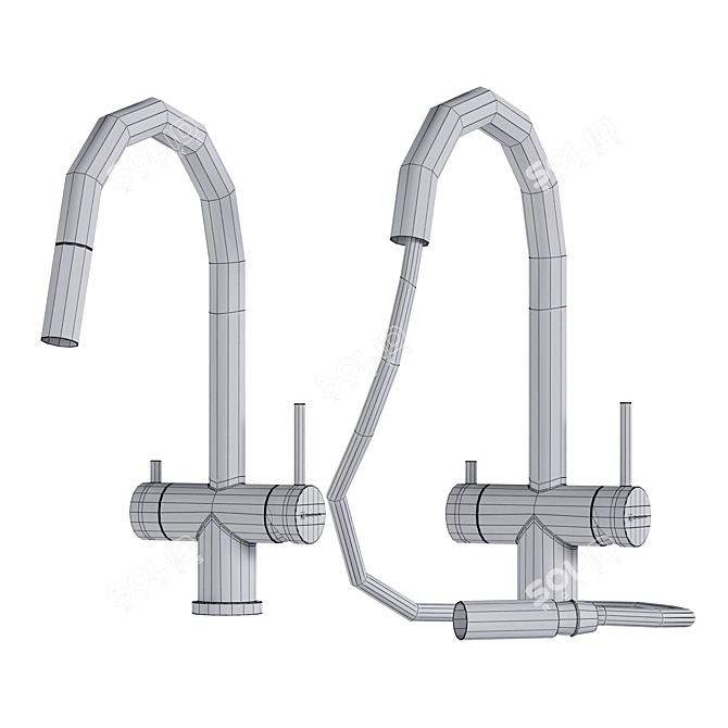 Sleek AKITA-S Mixer Stand 3D model image 4