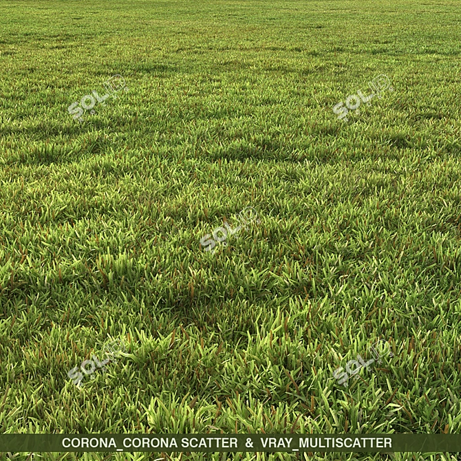 Flat Grass Pack: 14 Patterns 3D model image 1