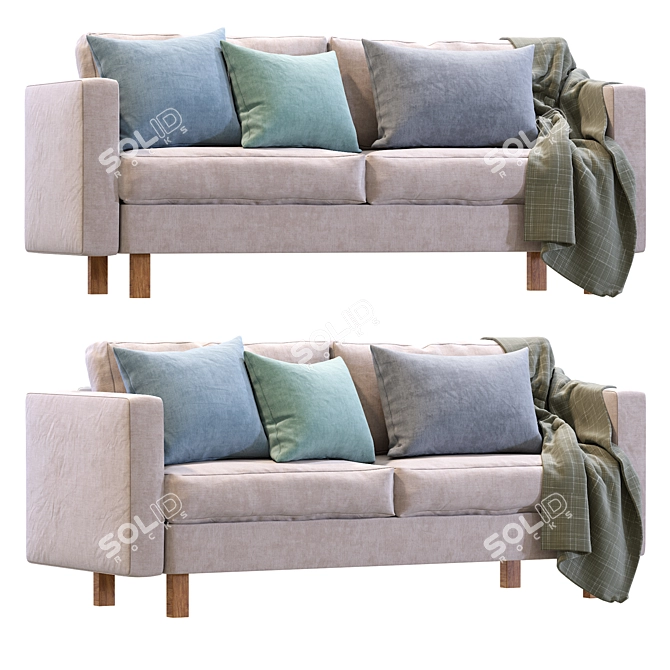 Modern Karlstad IKEA Sofa Model 3D model image 1