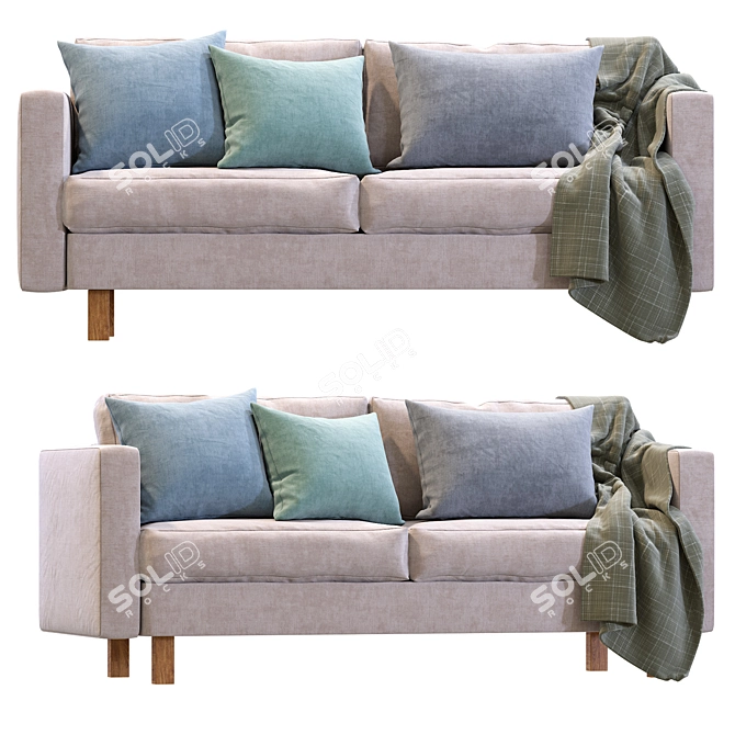Modern Karlstad IKEA Sofa Model 3D model image 2