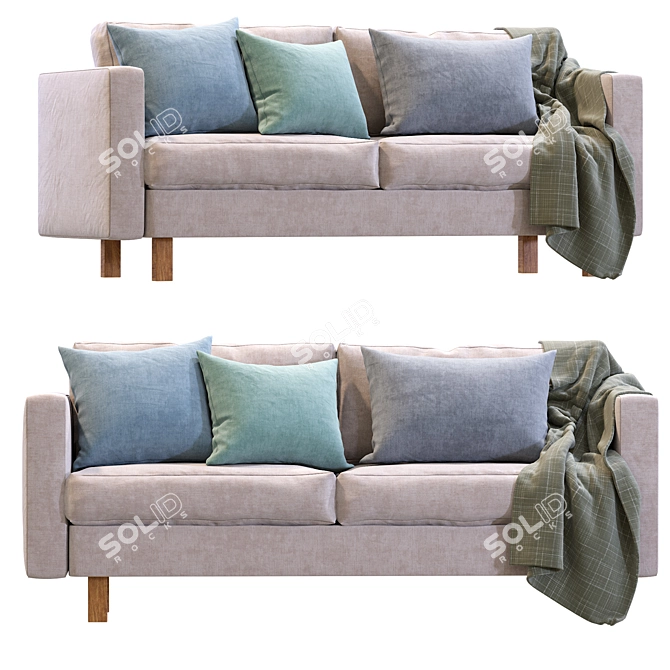 Modern Karlstad IKEA Sofa Model 3D model image 4