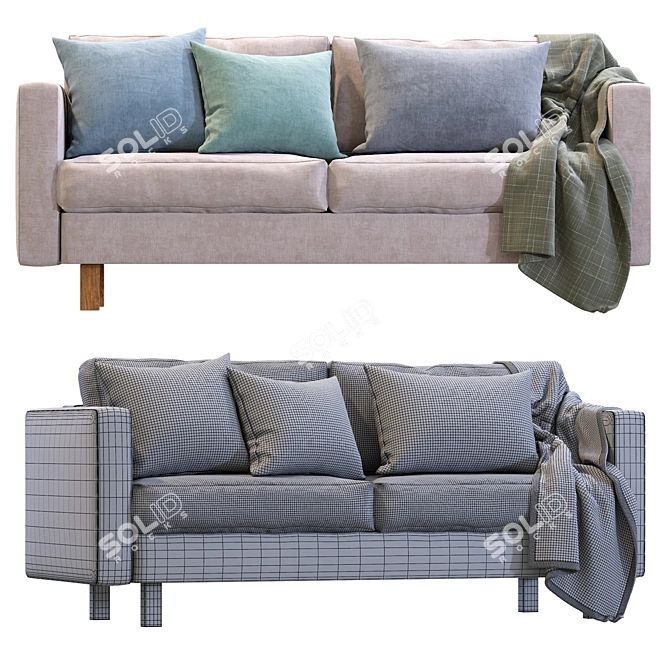 Modern Karlstad IKEA Sofa Model 3D model image 5