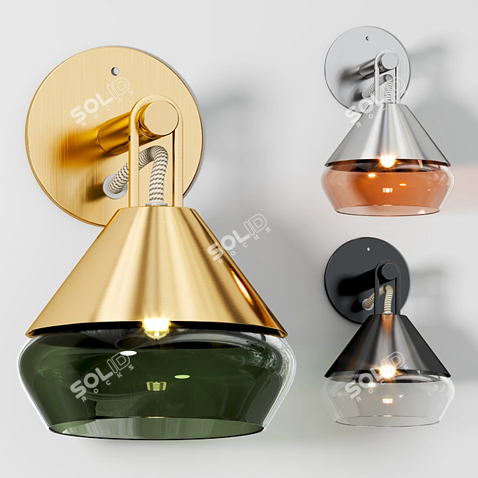 Chic Hatti Wall Sconce Glow 3D model image 1