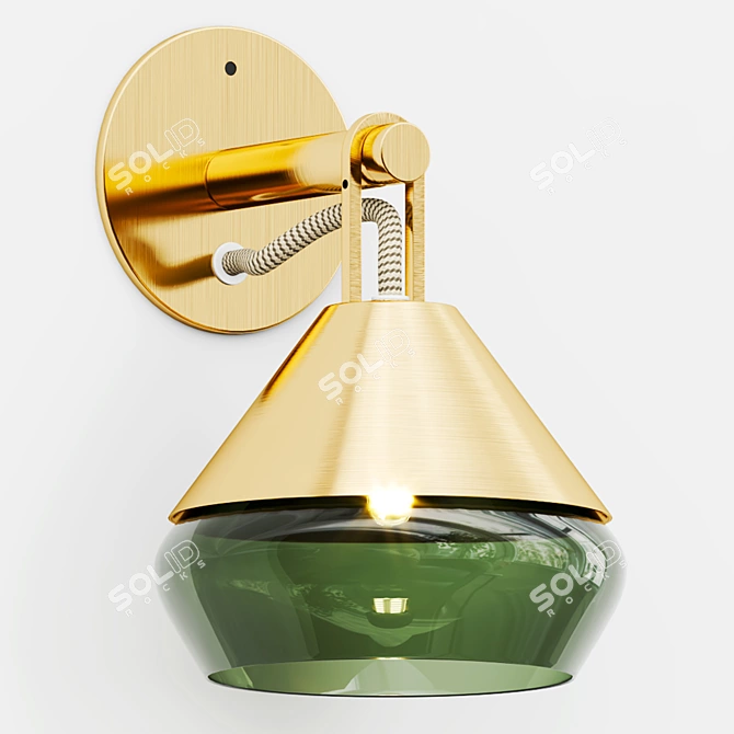 Chic Hatti Wall Sconce Glow 3D model image 4