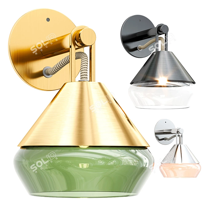 Chic Hatti Wall Sconce Glow 3D model image 6