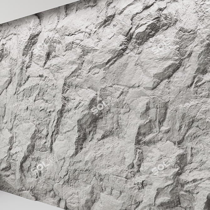 Customizable Stone Material with Displacement 3D model image 4