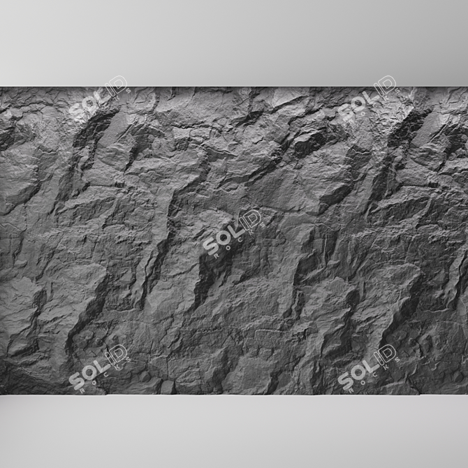 Customizable Stone Material with Displacement 3D model image 6