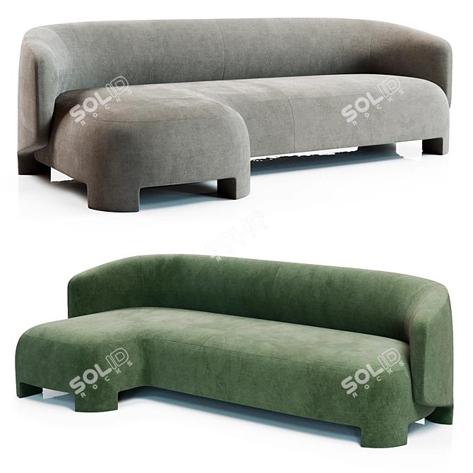 Elegant TARU Sofa by Ligne Roset 3D model image 1
