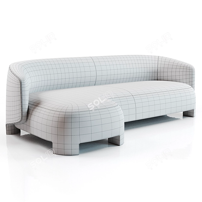Elegant TARU Sofa by Ligne Roset 3D model image 4