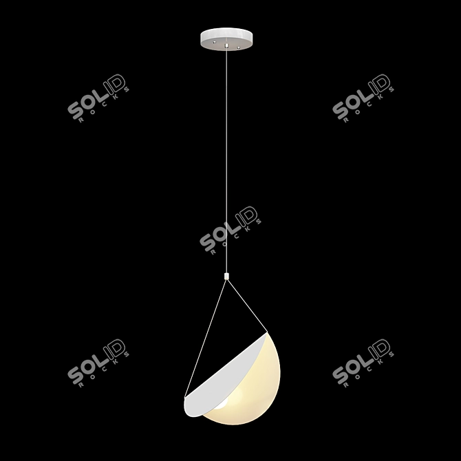 Sleek Modern Glider Pendant Light 3D model image 3