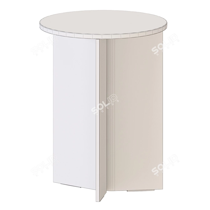 Modern Slit Side Wood Tables 3D model image 5