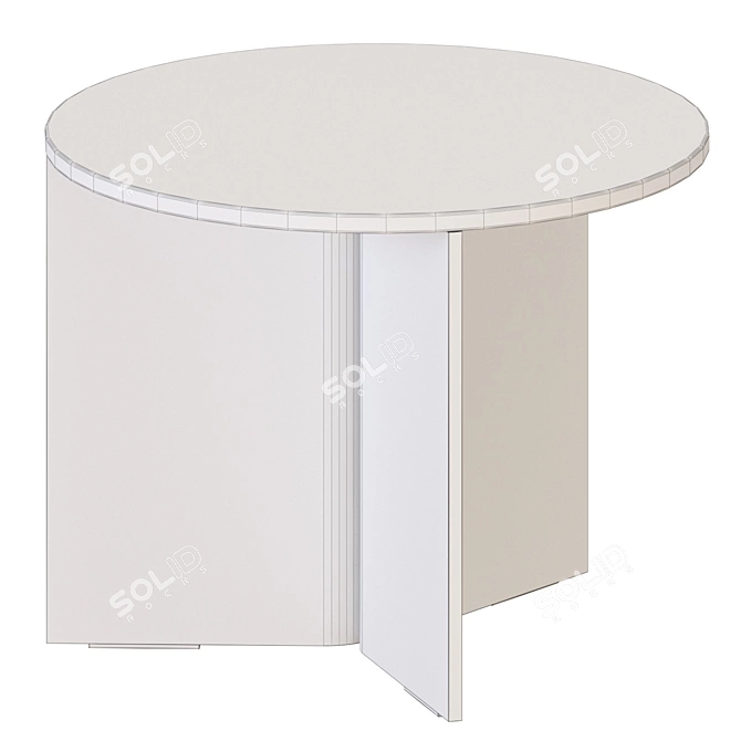 Modern Slit Side Wood Tables 3D model image 7