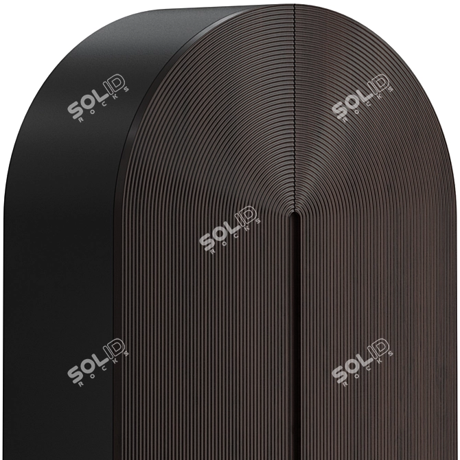 Milla Waves Bar Cabinet - Elegant & Functional 3D model image 2