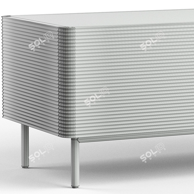 Modern Waves Design Sideboard 3D model image 3