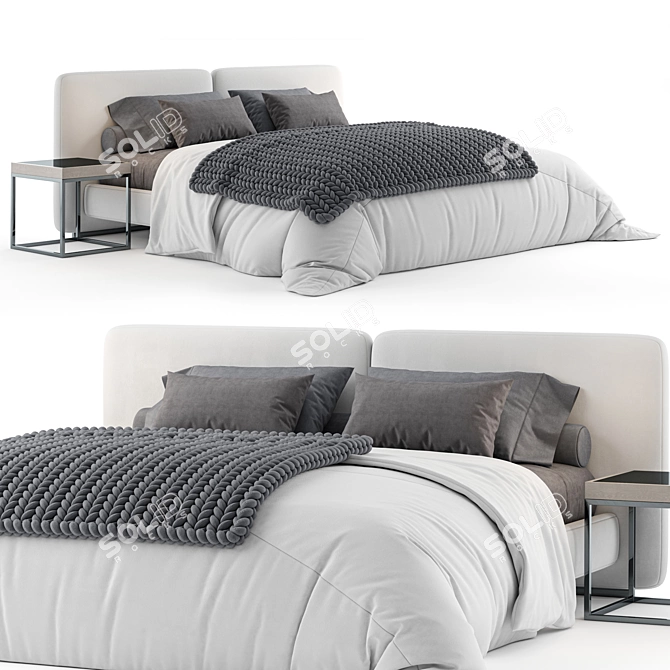 Modular Tatlin COver Minotti Bed 3D model image 1