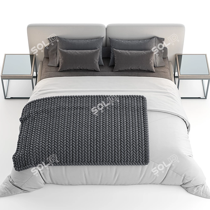 Modular Tatlin COver Minotti Bed 3D model image 3