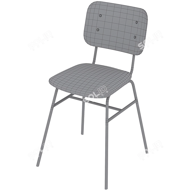 Modern Black Brent Chair 3D model image 6