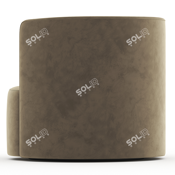 Elegant REYNAUX CURVE Armchair 3D model image 5