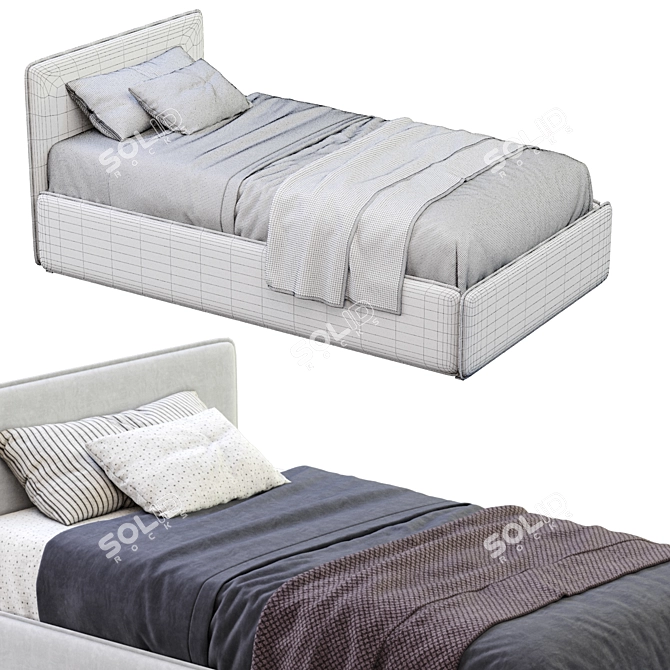 Modern Titti Single Bed Design 3D model image 5