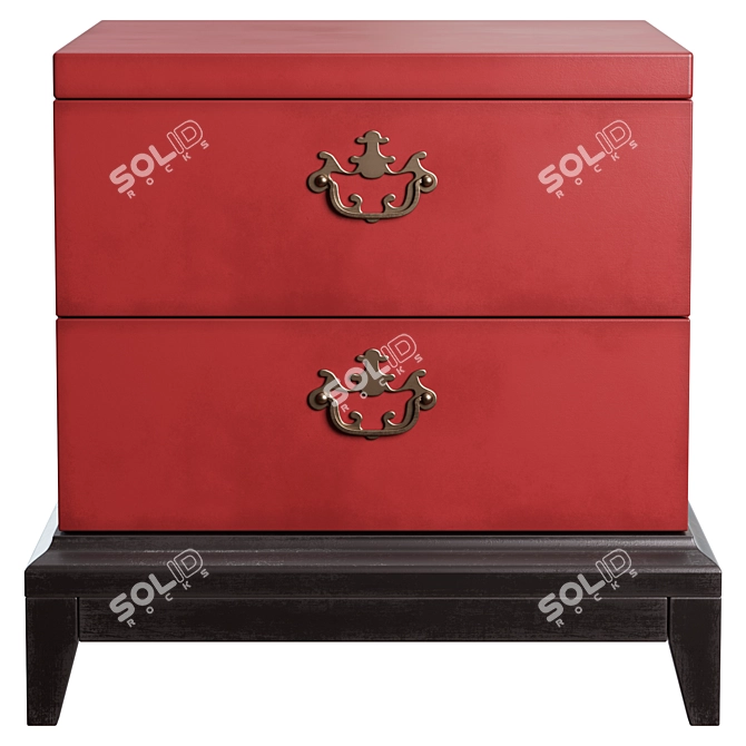 Chinese Red Surprise Stand 60x60x58cm 3D model image 2