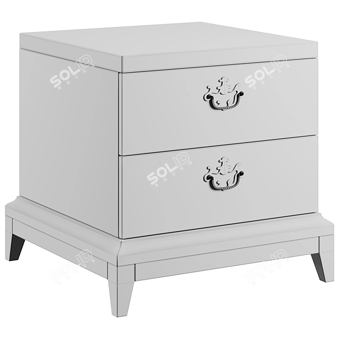 Chinese Red Surprise Stand 60x60x58cm 3D model image 3