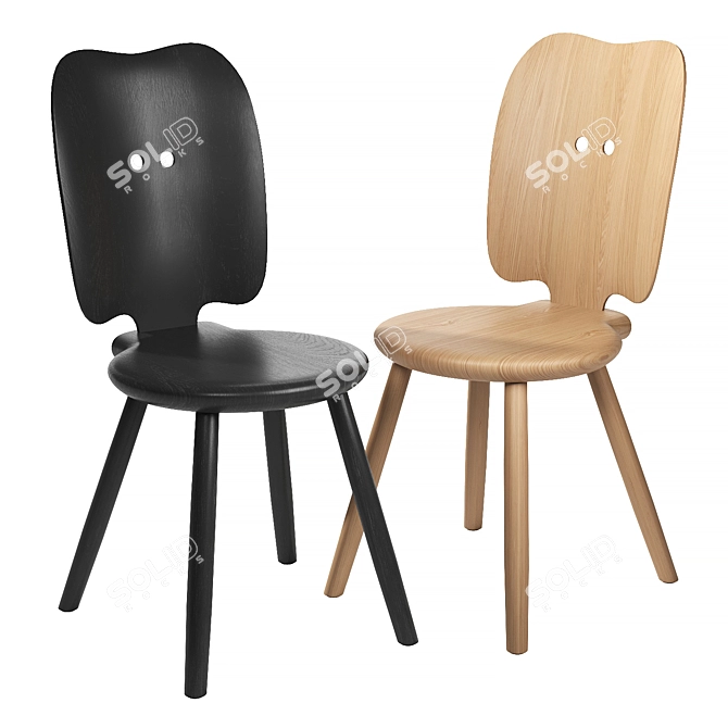 Modern Ergonomic Roethlisberger Stabello Chair 3D model image 1
