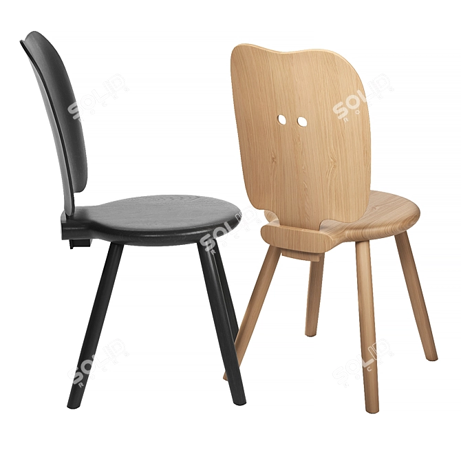 Modern Ergonomic Roethlisberger Stabello Chair 3D model image 2