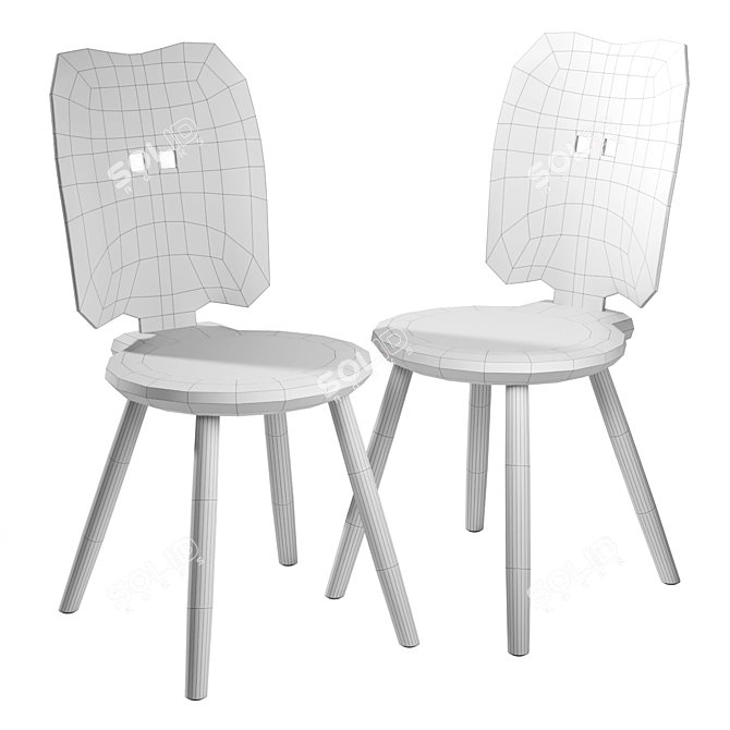 Modern Ergonomic Roethlisberger Stabello Chair 3D model image 4