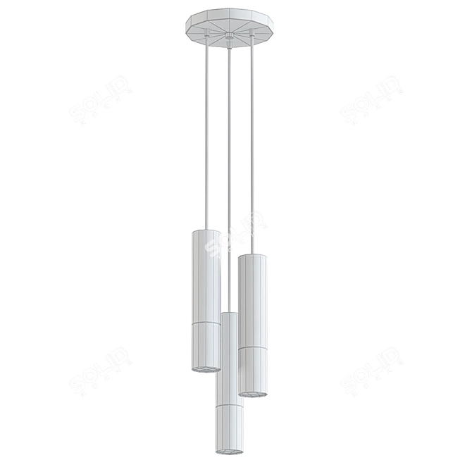 Modern Hanging Lamp Sollux 3P 3D model image 2