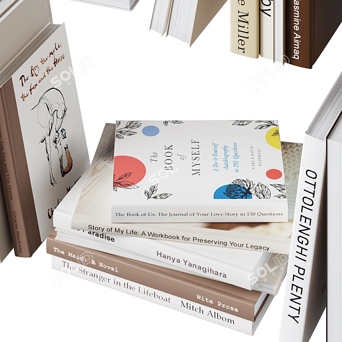 Minimalist Book Collection Set 3D model image 2